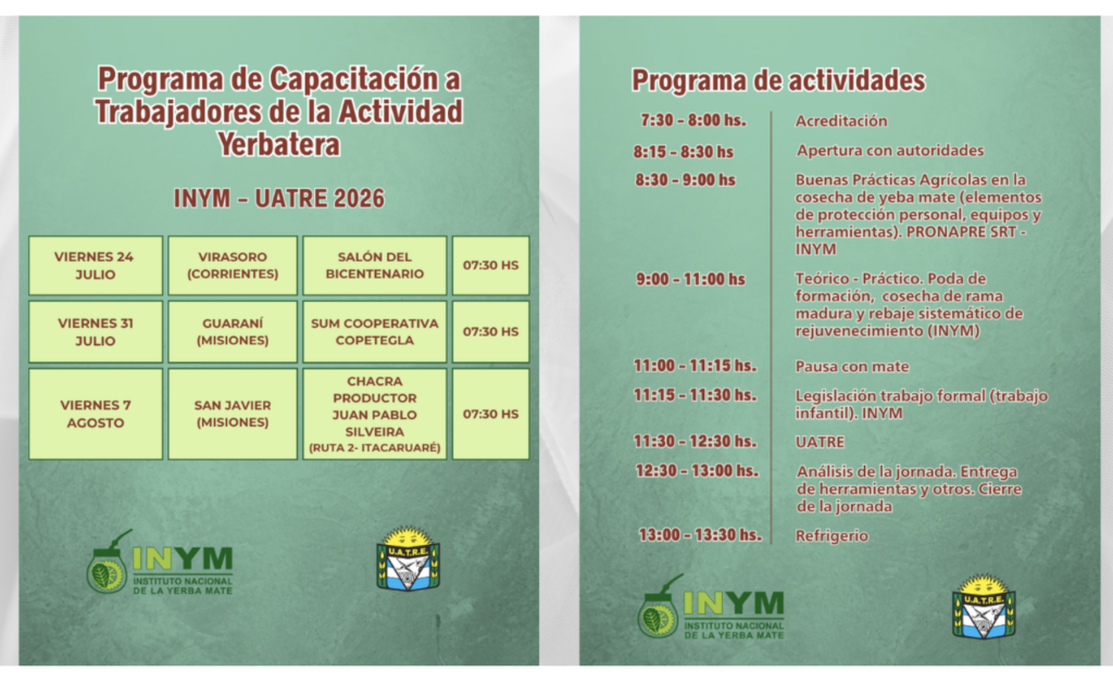 Inicia el ciclo de capacitaciones a trabajadores de la actividad yerbatera - Expoagro - Edición YPF Agro
