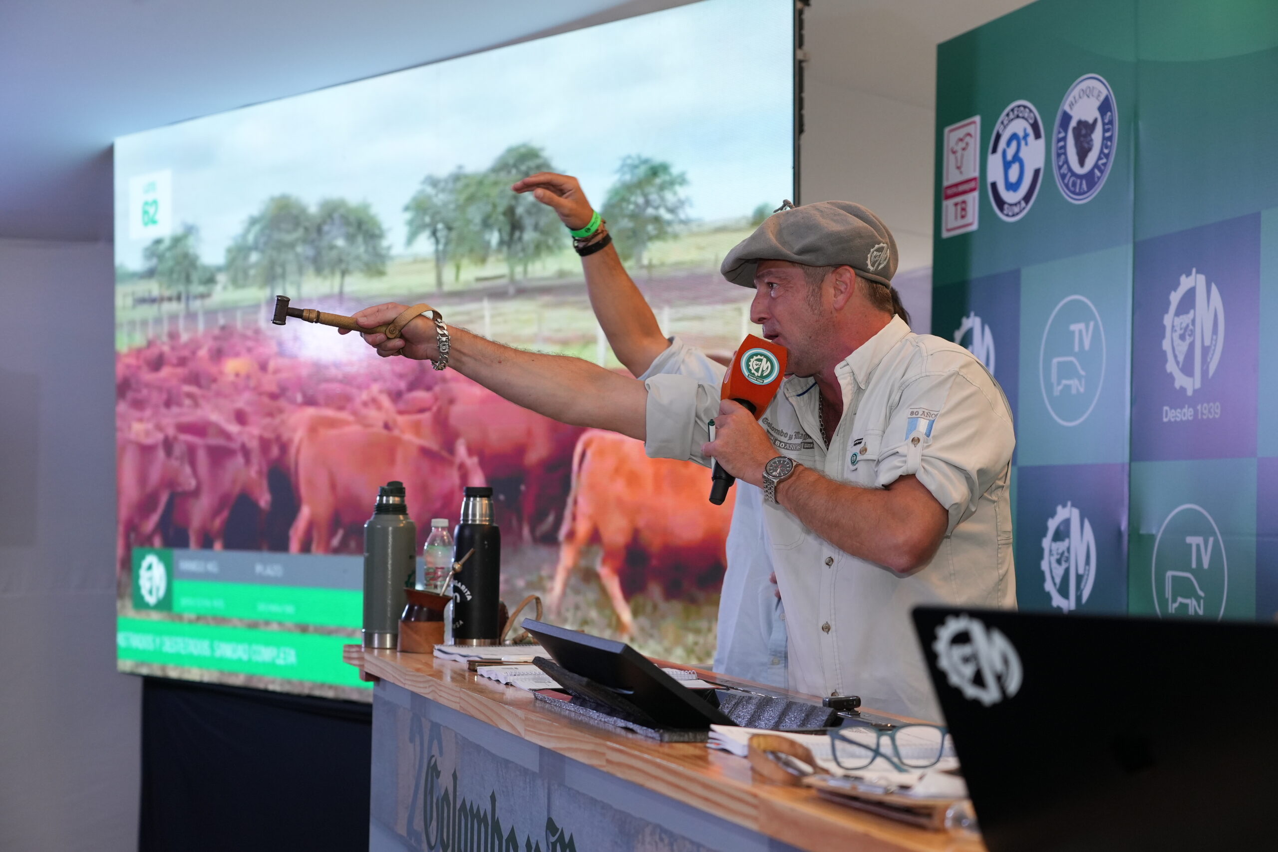 Gran televisado de Colombo y Magliano en Expoagro: 38 mil cabezas vendidas
