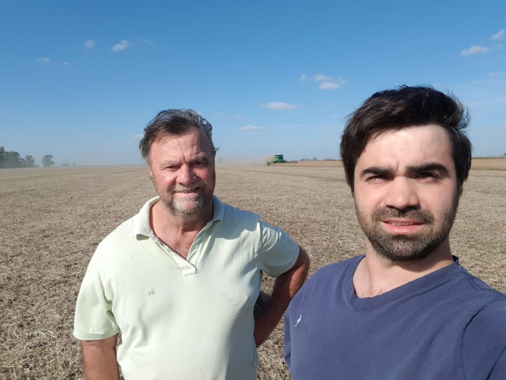 Nicolás Marinelli y su padre, Sergio.